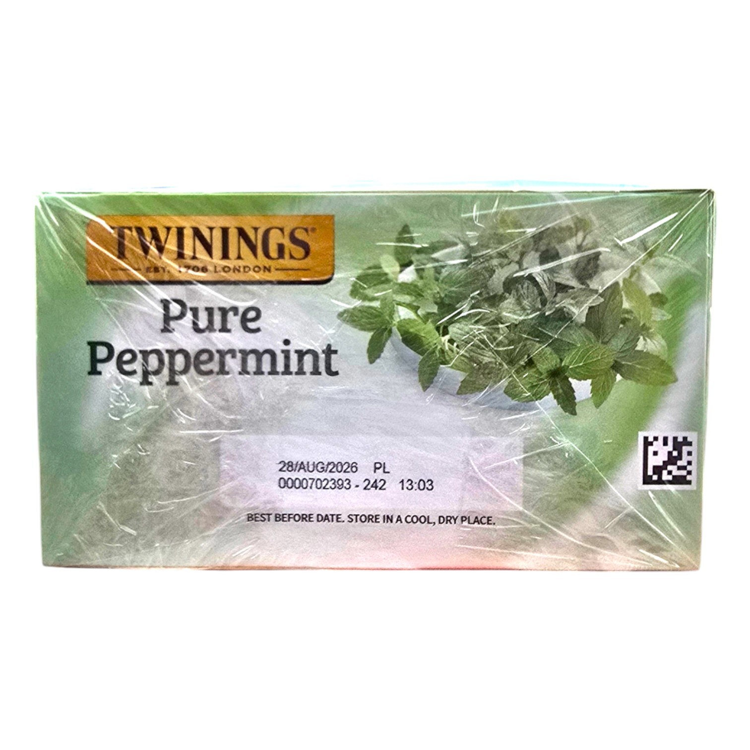 Herbal Tea, Pure Peppermint, Caffeine Free, 50 Tea Bags 3.53 oz TWININGS