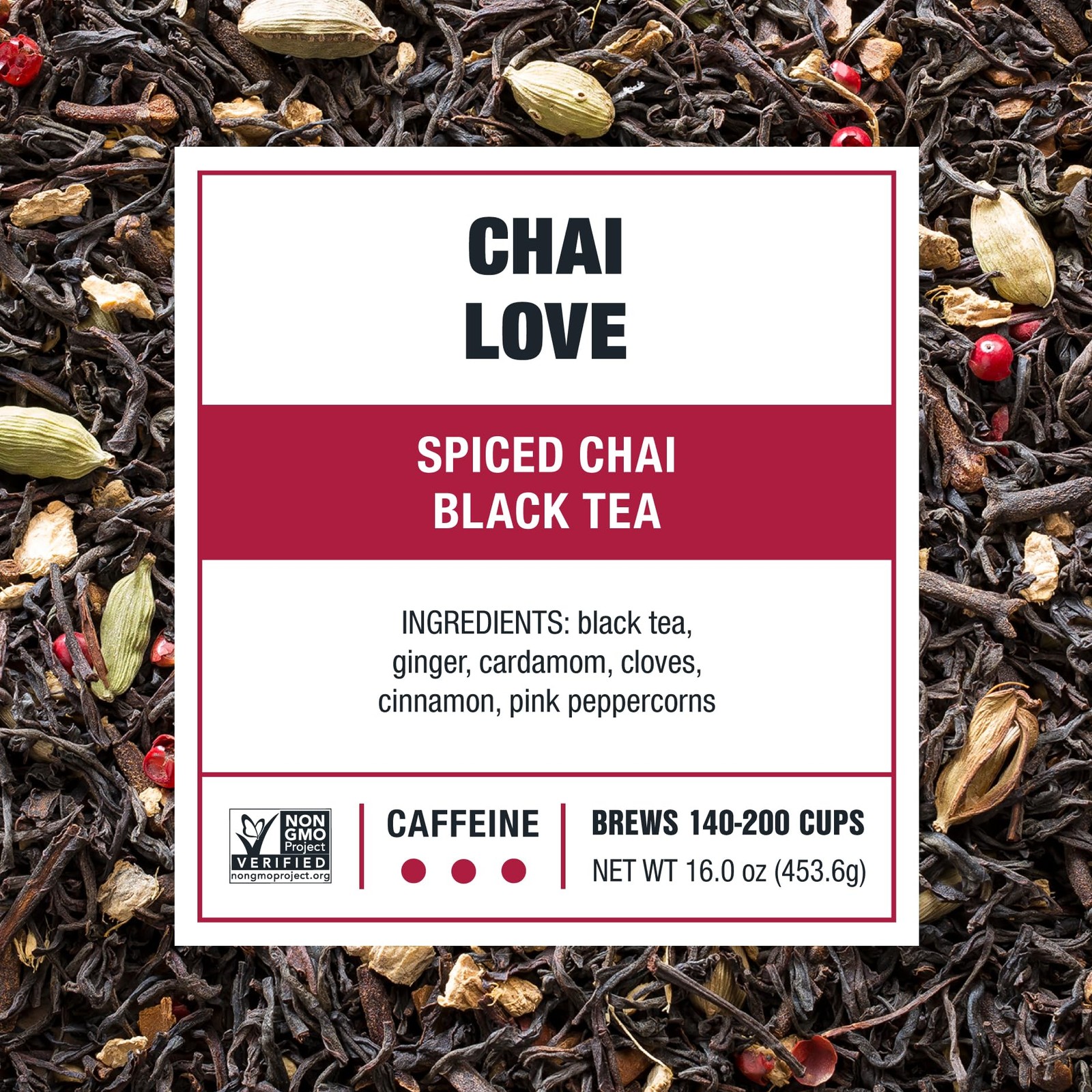 Spiced Chai Black Tea Loose Leaf Bulk Pouch 200 Cups Premium Tea Blend