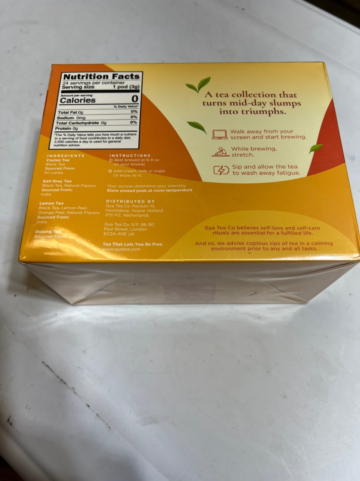 Gya Tea Co Mid-day Refresh Variety Pack 4 Flavors Total 24 Pods FREE SHIP