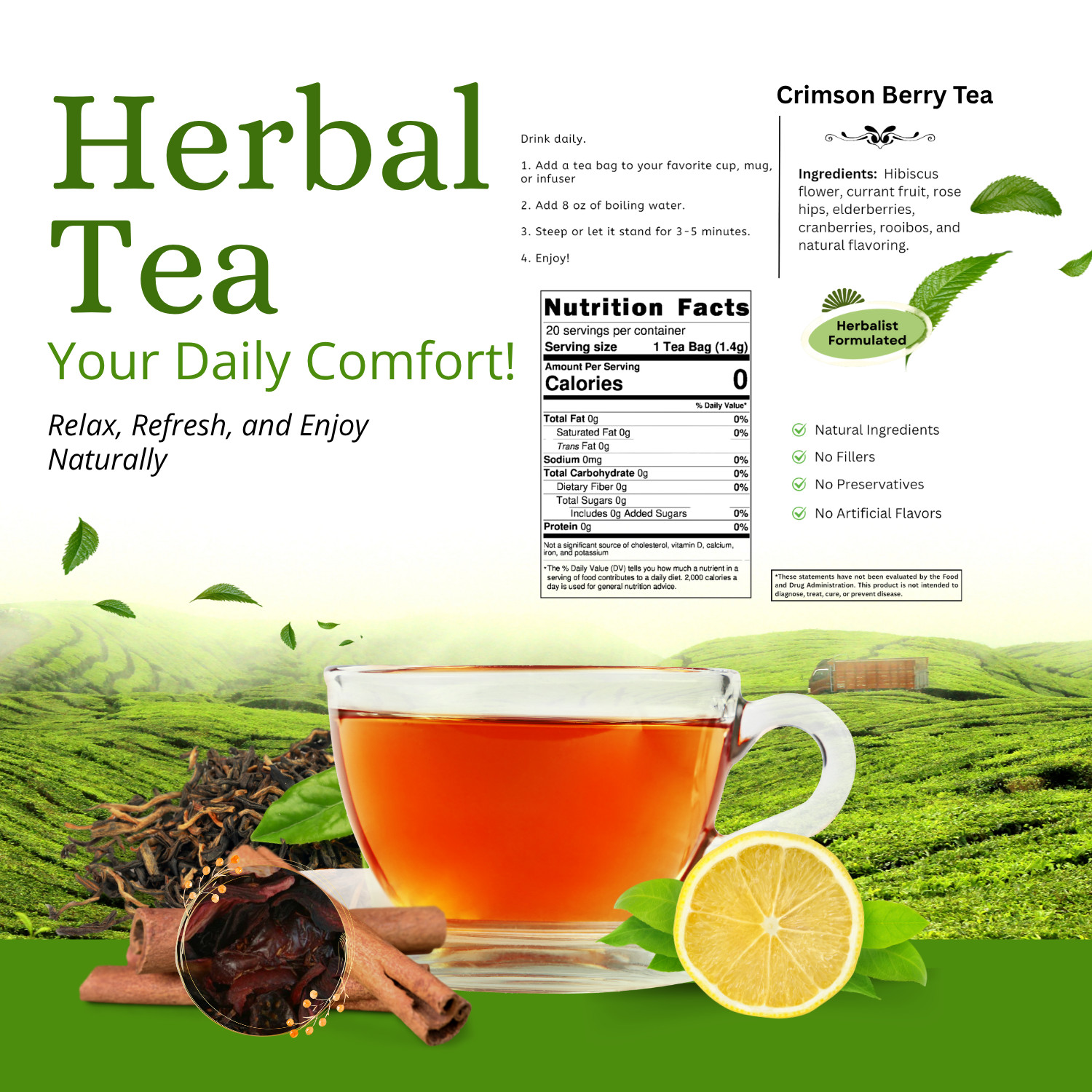Crimson Berry Tea – Organic