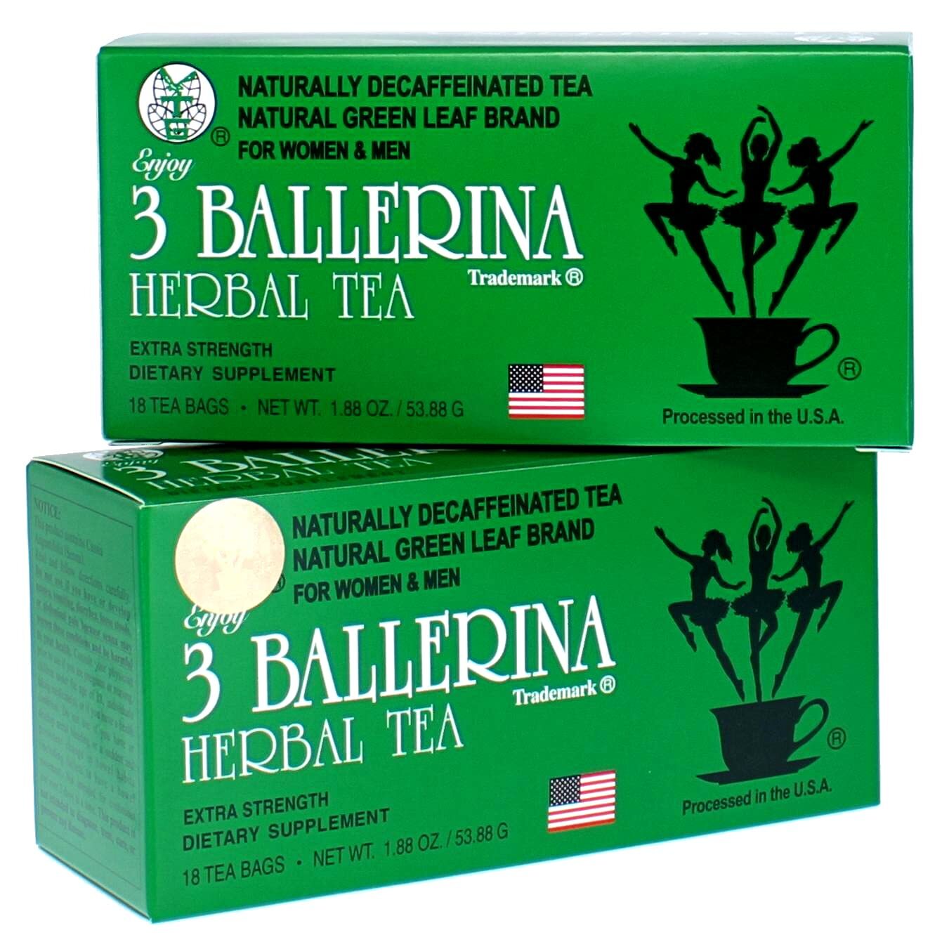3 Ballerina Tea Extra Strength Pack of 2 18 Count Max 1 Dose Per Day