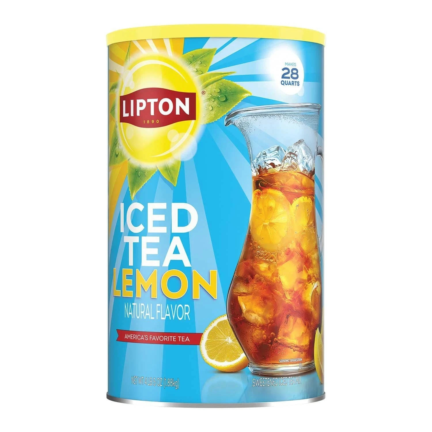 2 PACK Lipton Sweetened Iced Tea Mix, Lemon (89.8 Oz.) FREE SHIPPING