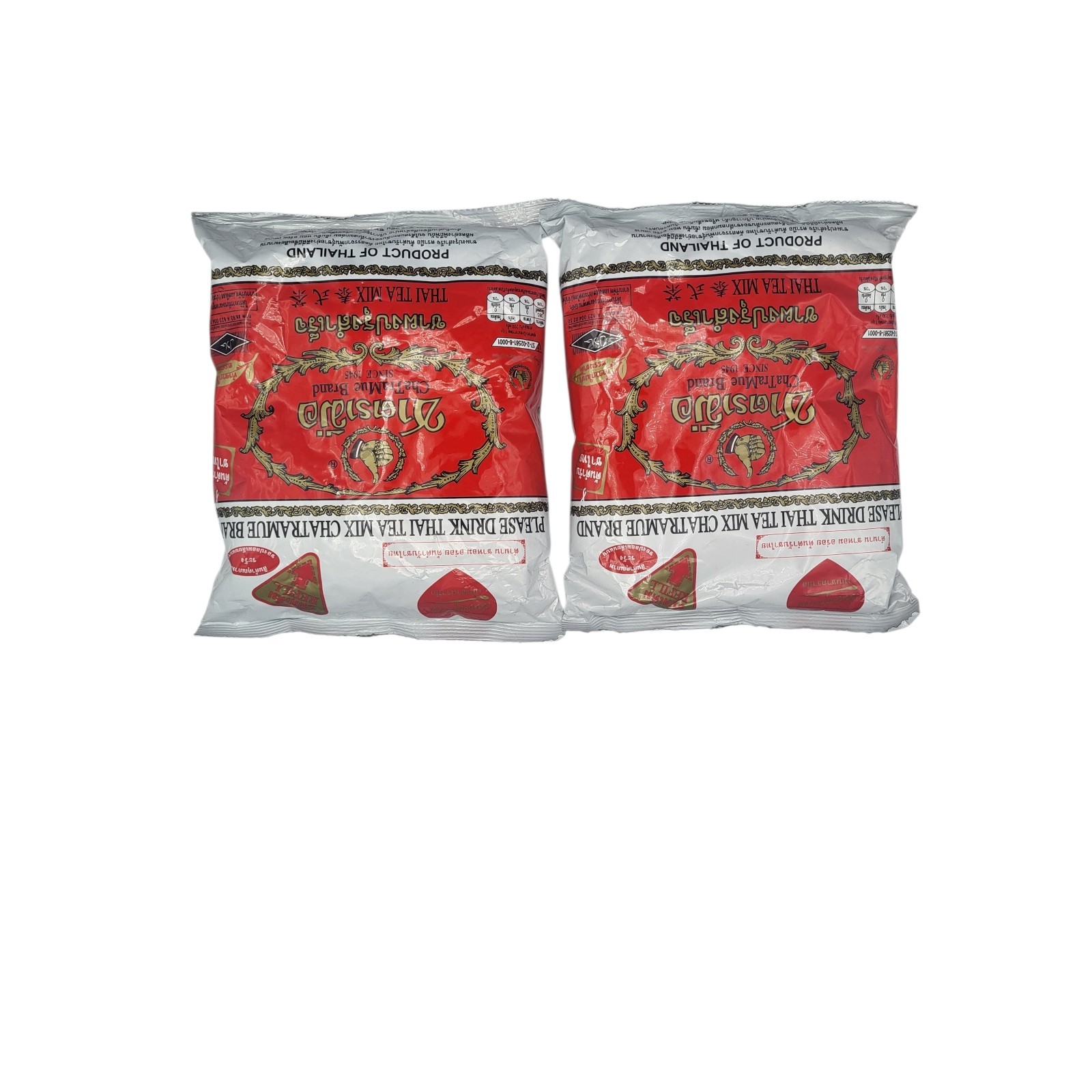 ChaTraMue Number One Thai Tea 2 Bags 400g Red Label Original Thai Tea Mix