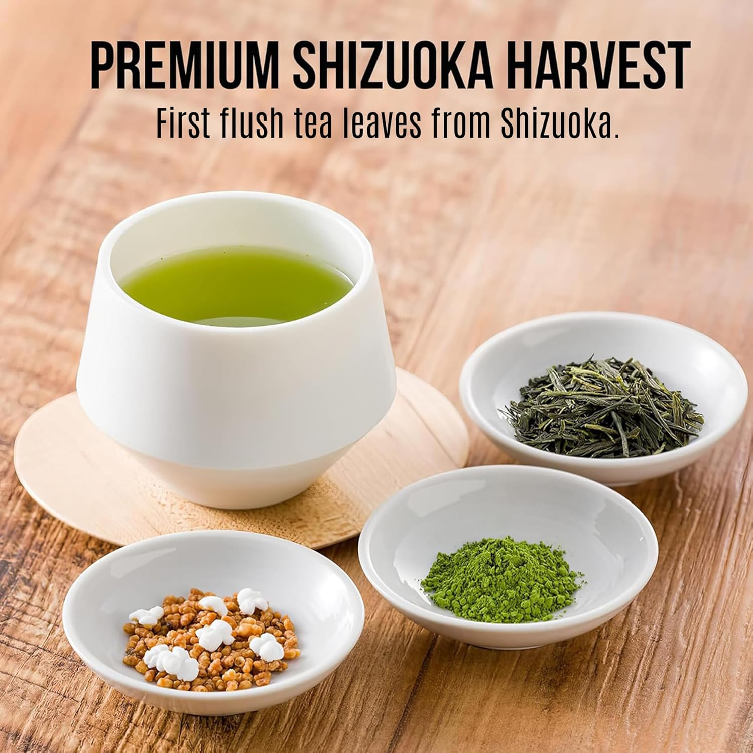 | Premium Genmaicha with Matcha | Japanese Green Tea Blend | Loose Leaf (3.5Oz/1