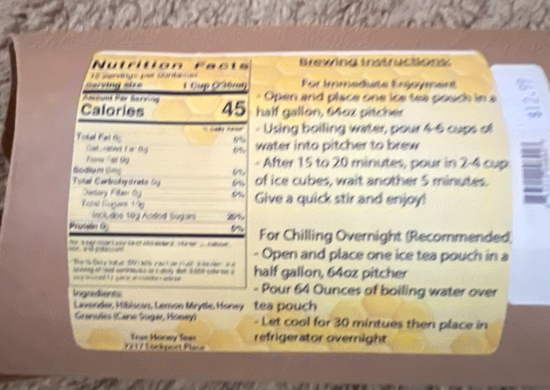 Lavender Lemonade Ice Tea Pitcher Pack: 16 Servings