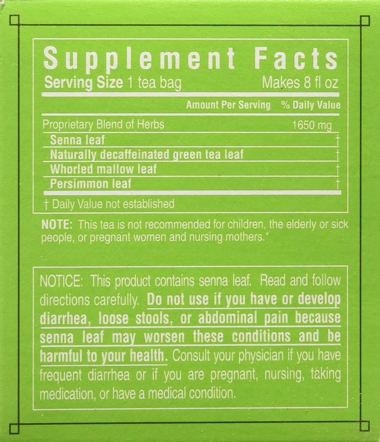 Triple Leaf Teas – Dieter’s Green Herbal Tea, 20 bag