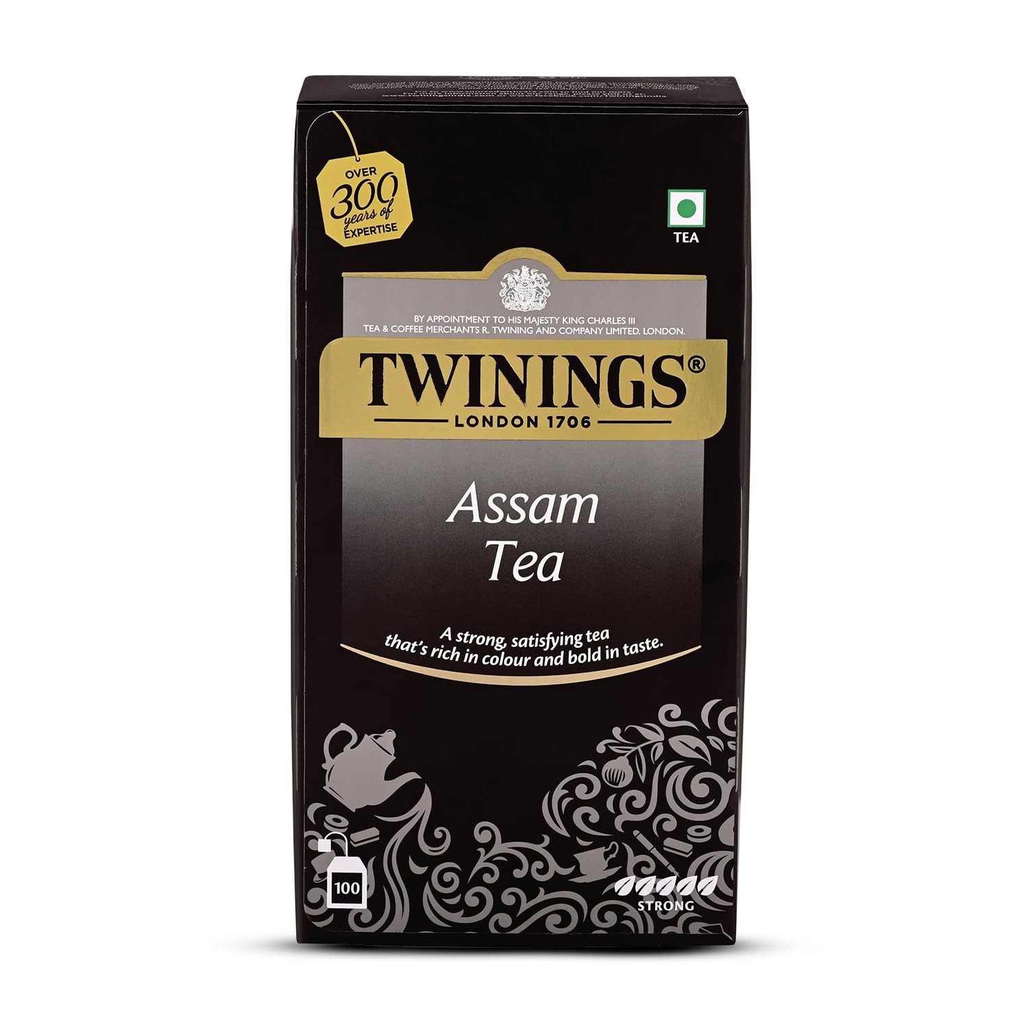 Twinings Assam Tea, 100 Teabags| Pack of 1| Premium Black Tea LONG EXPIRY