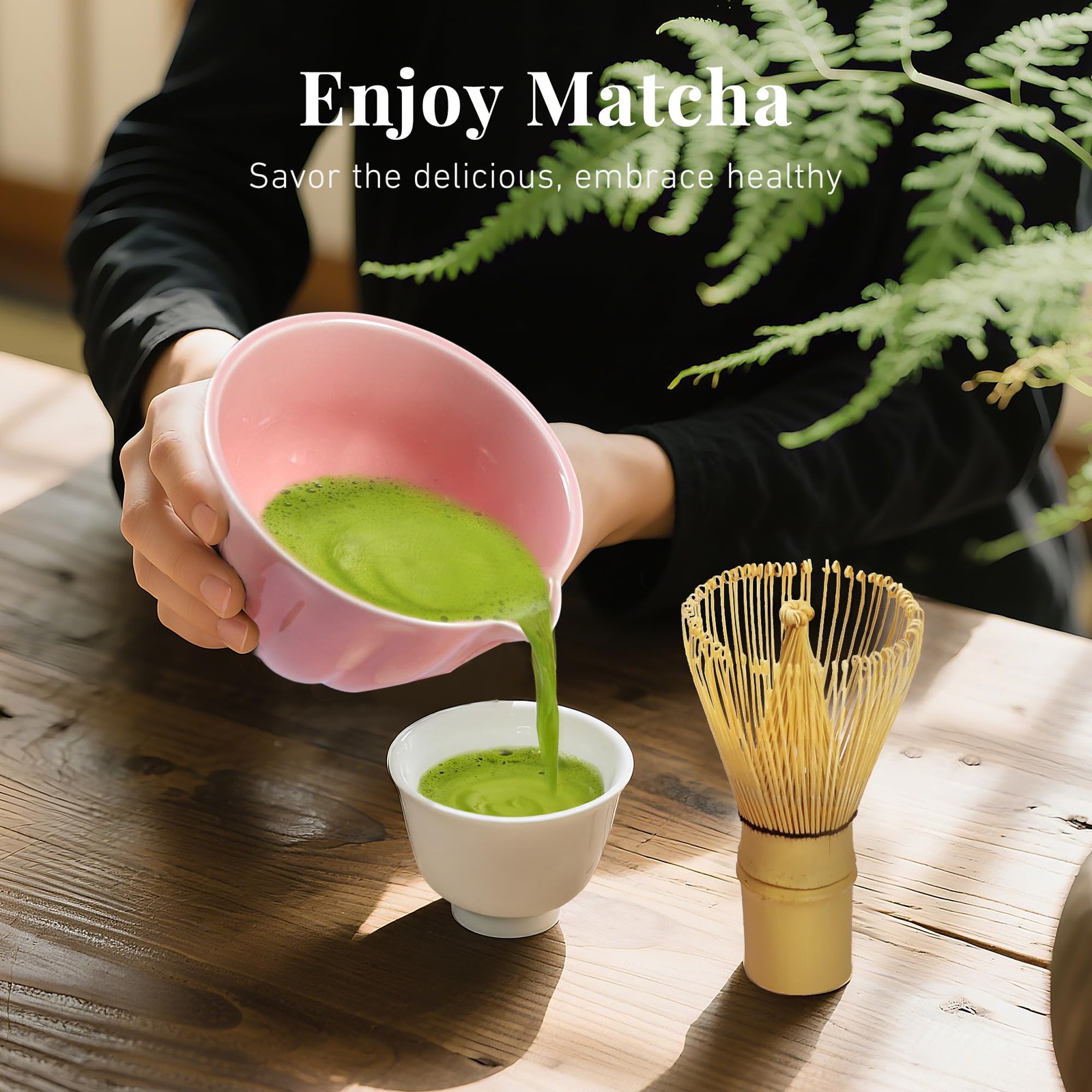 Matcha Whisk Set,7 PCS Ceramic Matcha Kit Includes Matcha Bowl with Spout, Ma…