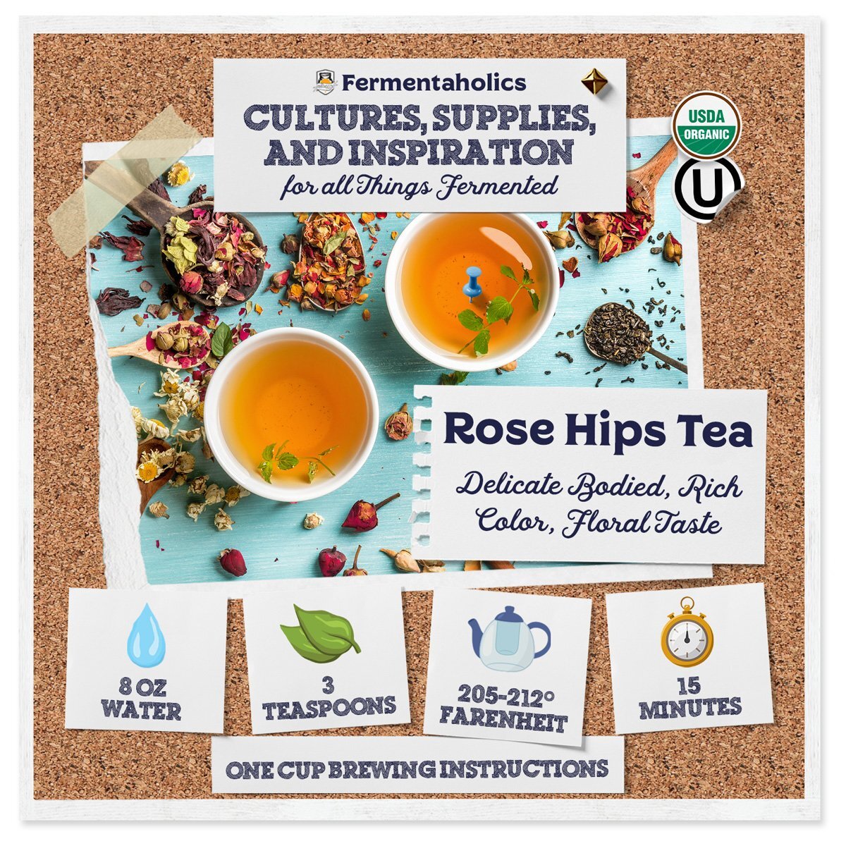 Fermentaholics USDA Certified Organic Dried Rose Hips