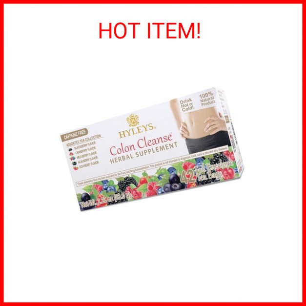 Hyleys Colon Cleanse Tea Assorted Flavors – 42 Tea Bags (1 Pack)