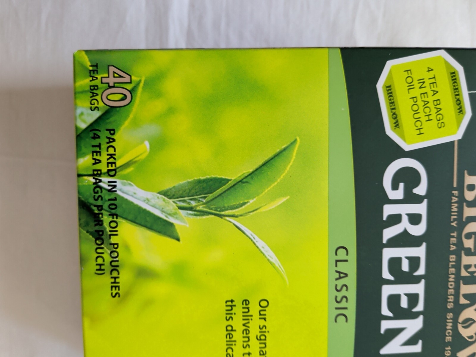 Bigelow Classic Green Tea 240 Tea Bags Smooth Delicate Flavor 40 Count Pack