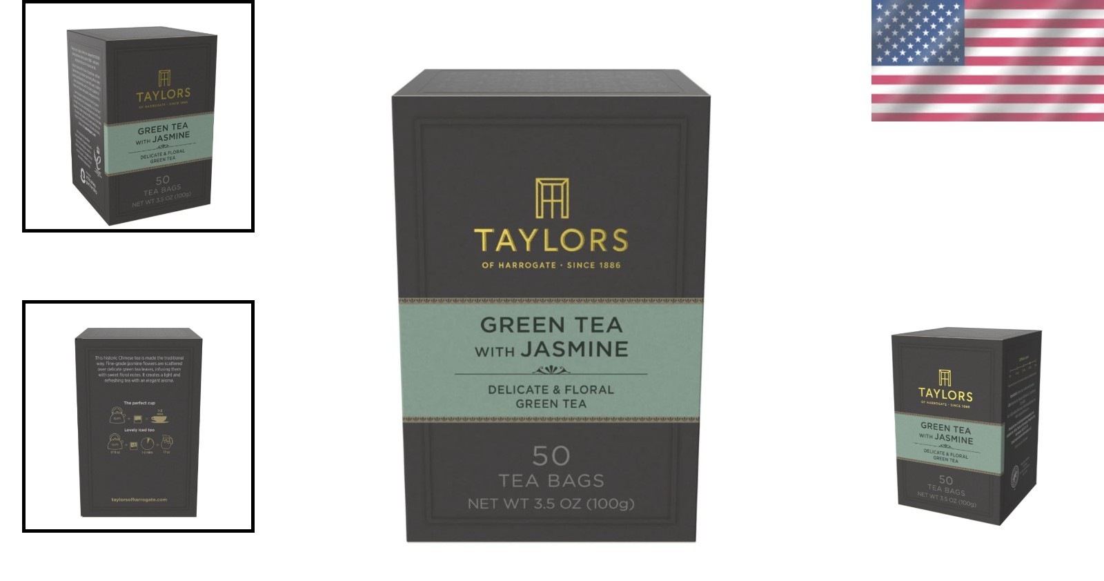 50 Count Jasmine Infused Green Tea Bags – Sweet & Floral Caffeinated Blend
