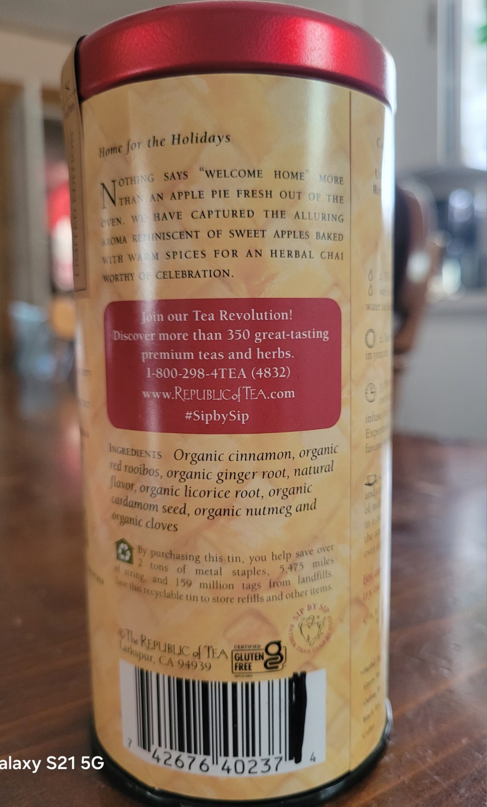 The Republic of Tea,ApplePieChai Herbal Tea Caffeine Free