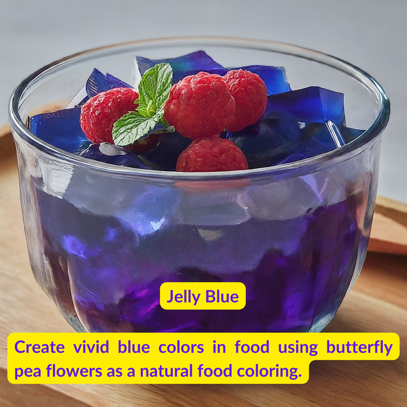 1oz Natural Dried Butterfly Pea Flower Tea Thai Herbal Hot Tea Mix, Iced Teas