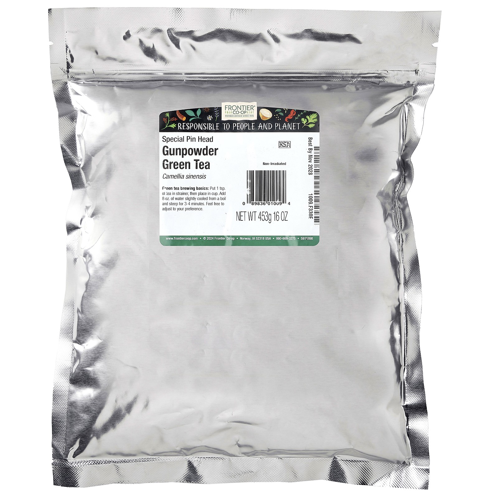Gunpowder Green Tea, Special Pin Head, 16 oz (453 g)