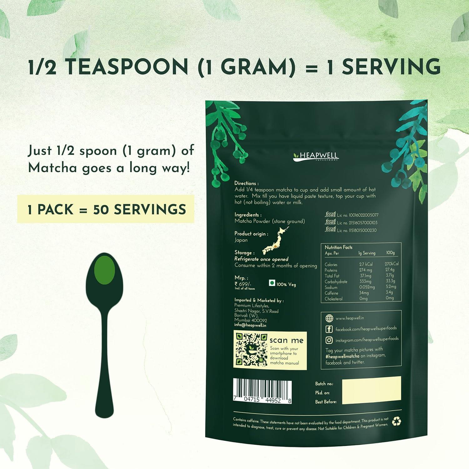 New Matcha Green Tea (100gm) Weight Management High In Antioxidants Detoxifying