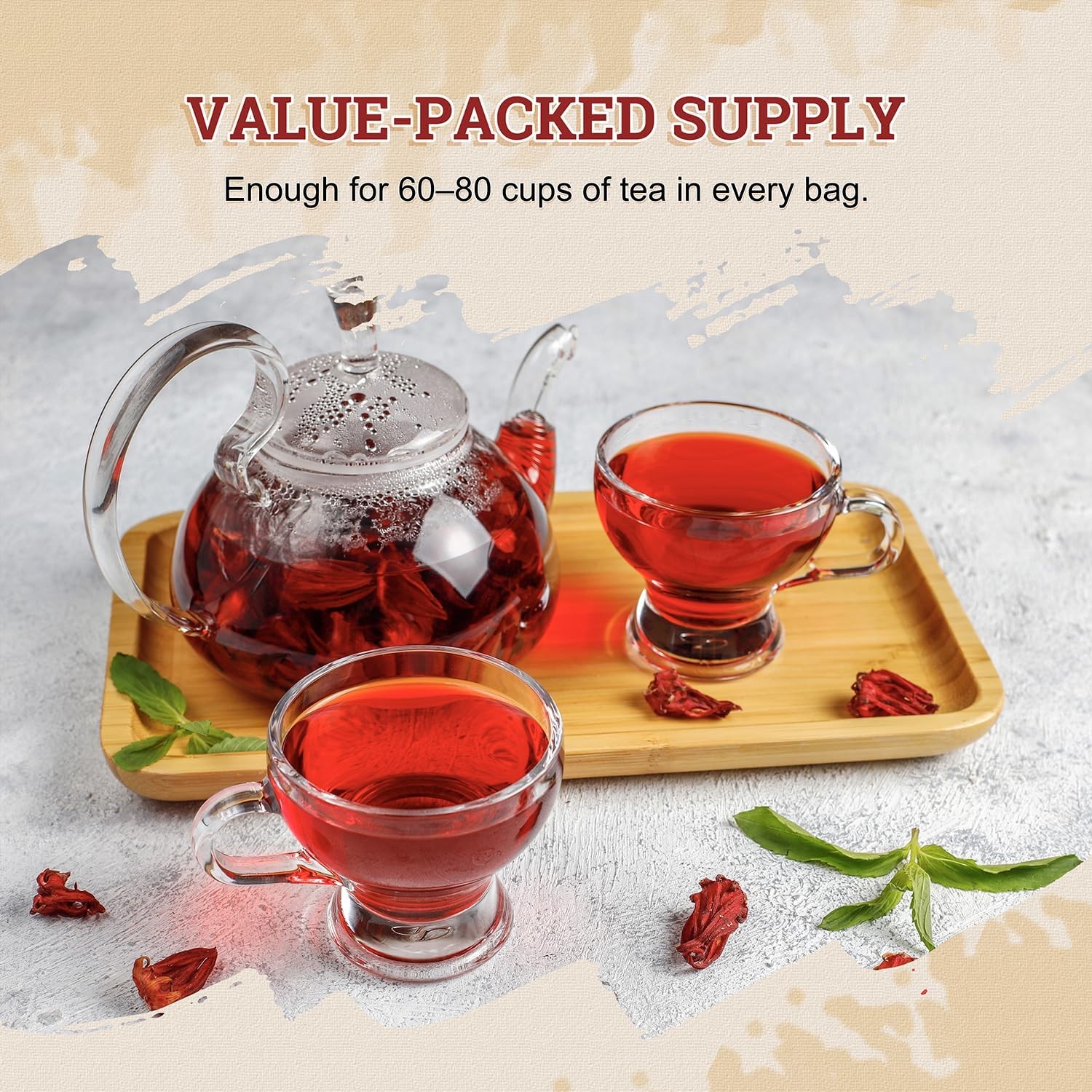 Dried Organic Hibiscus Flowers 1 lb 16oz Loose Tea Herbal Blend