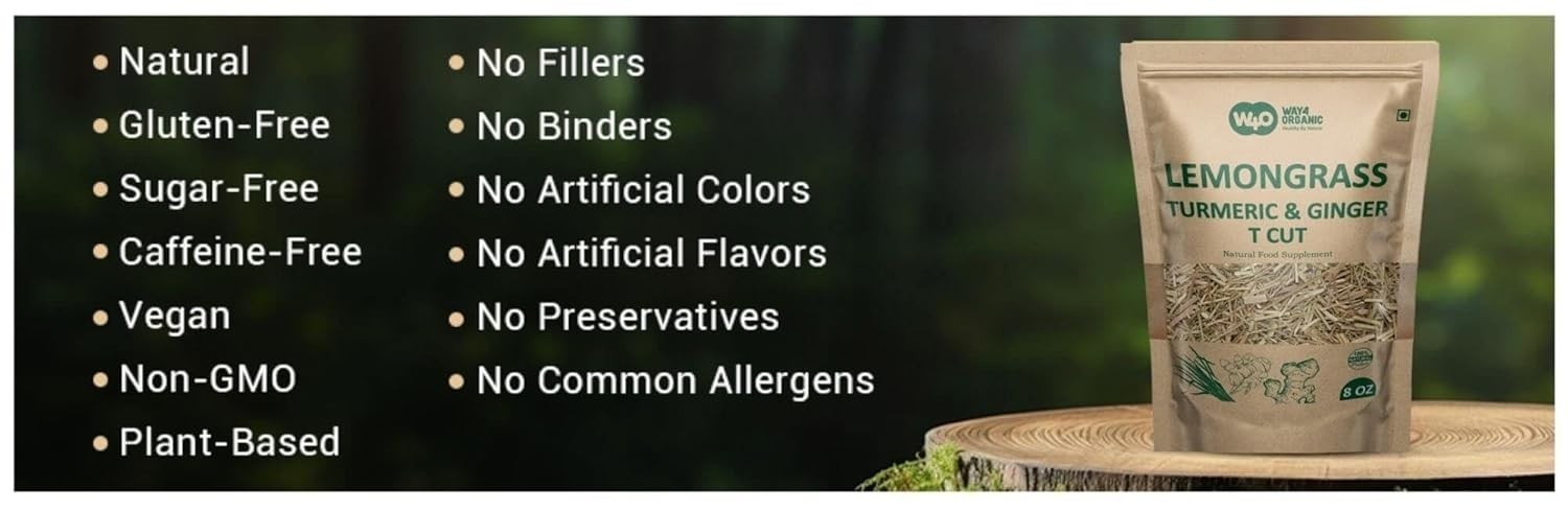 Lemongrass Herbal Tea: Turmeric & Ginger, Caffeine-Free (8-ounce)