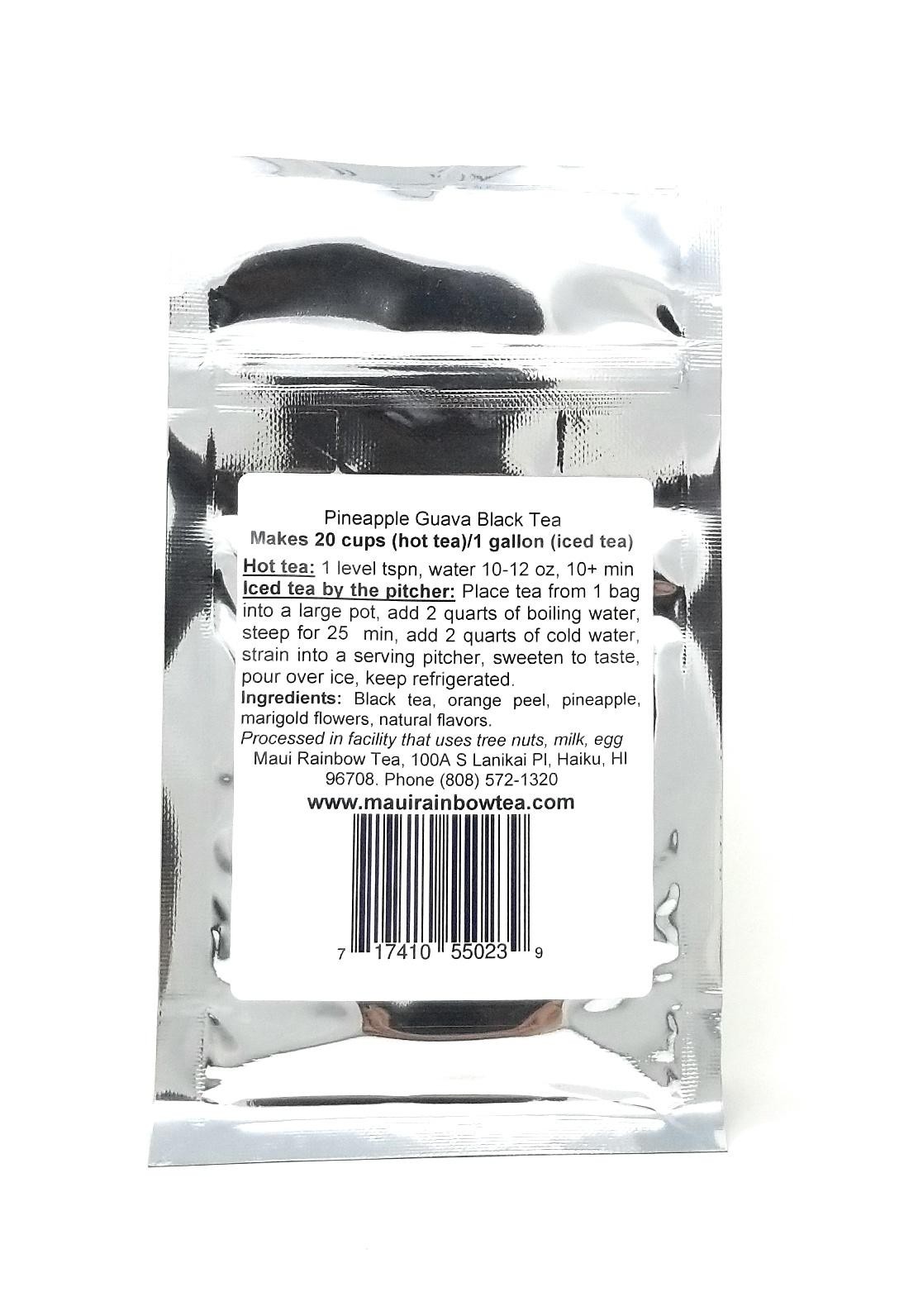 Maui Rainbow Tea Pineapple Guava Black Tea Caffeinated Gourmet Hawaiian 20 Cups
