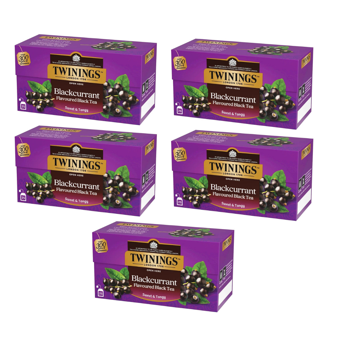 1/2/5/10/15x Twinings Blackcurrant Black Tea 25 Bags