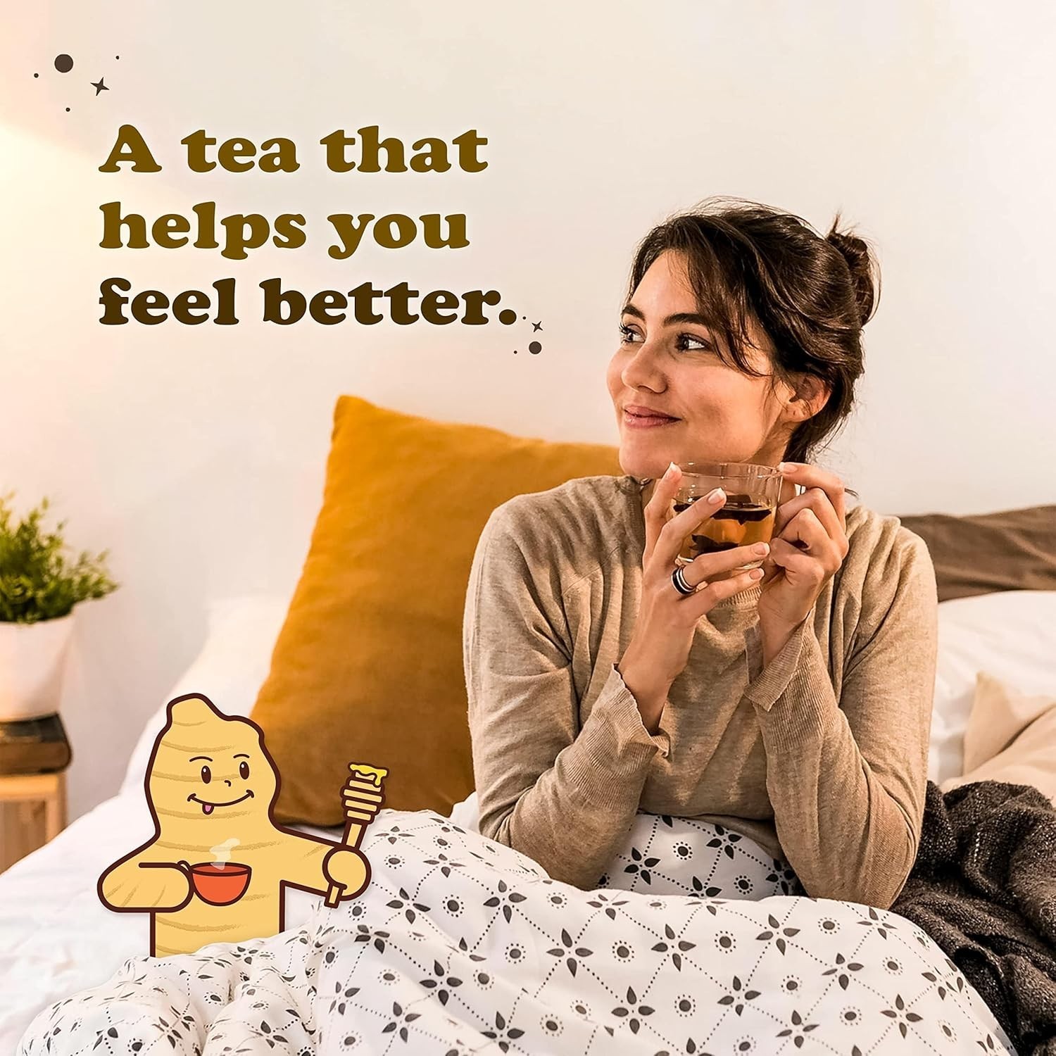 Soursop Flavored Honey Ginger Tea Powder – Boost Immunity with 20 Packets