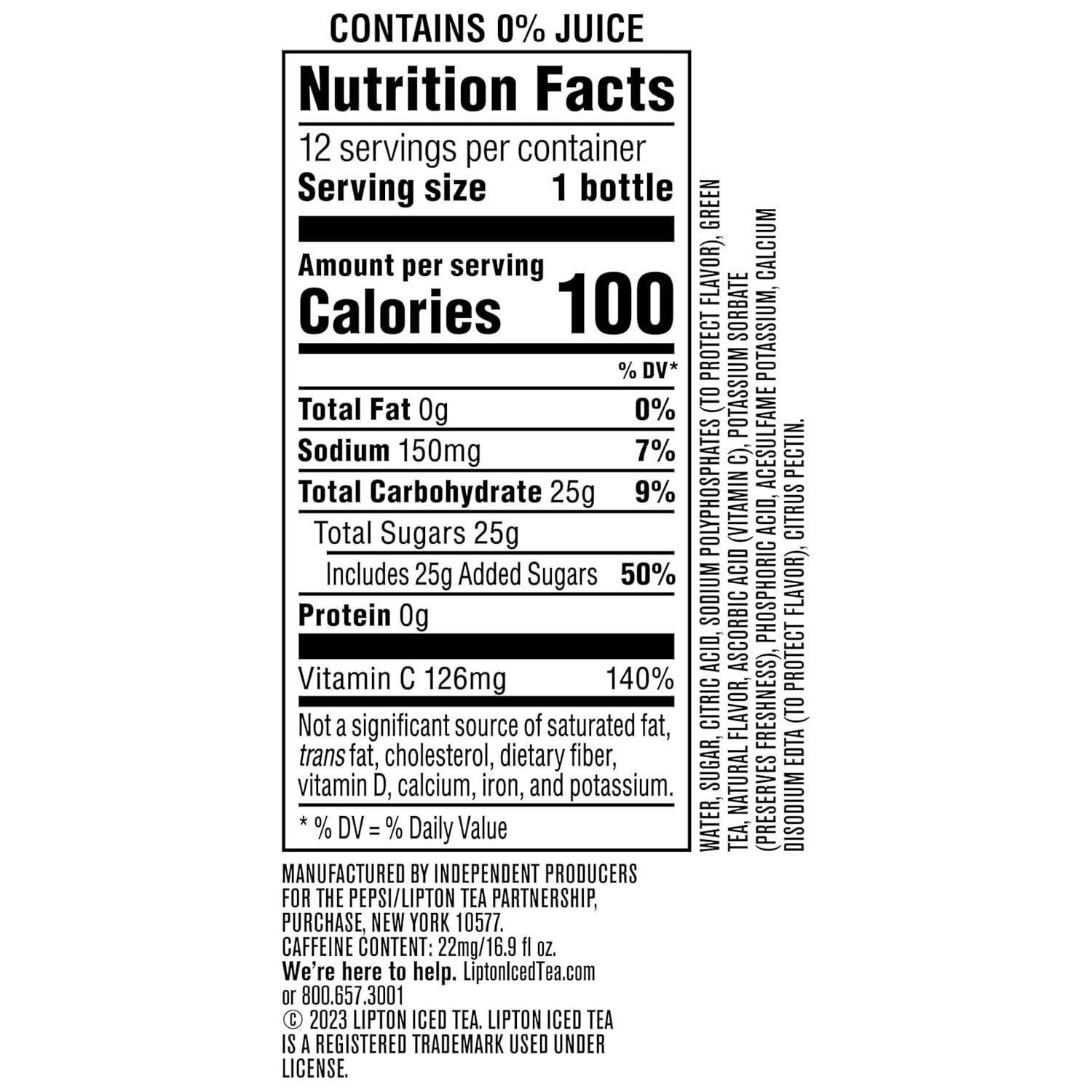 Pack of 12 Green Tea Citrus Iced Tea Bottles – 16.9 Fl Oz for Joyful Moments