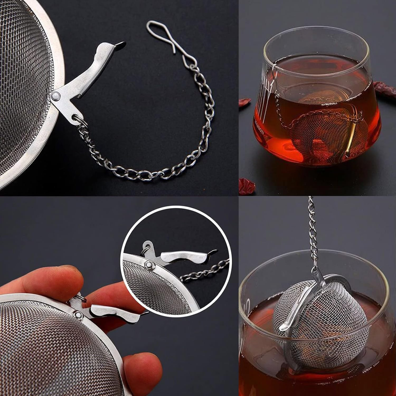 3PCS Premium Tea Infusers, Loose Leaf Tea, Upgraded Tea Strainers and Tea Balls