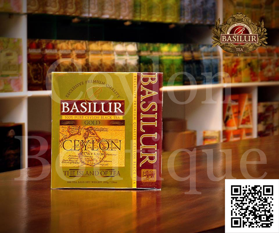 Basilur Ceylon tea, The island collection gold, 100 tea bags 200g (7.05oz)