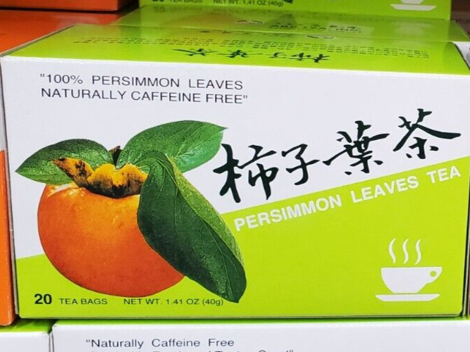 2 PACK PERSIMMON LEAVES TEA CAFFEINE FREE 20 TEA BAGS