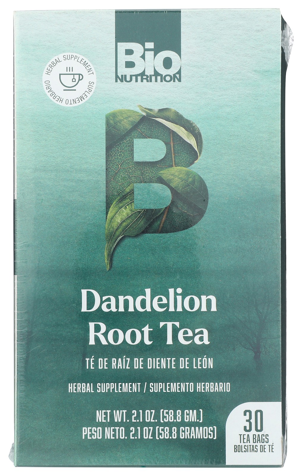 Dandelion Root Herbal Tea 30 Bags By Bio Nutrition 1 Pack