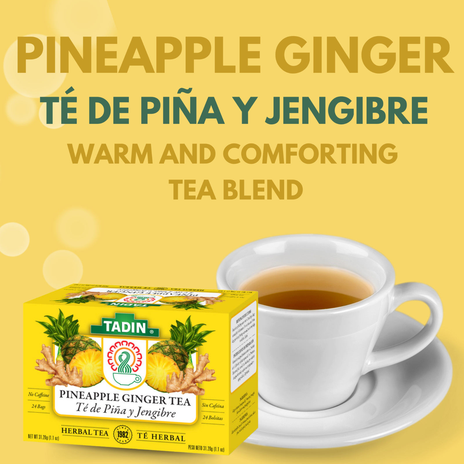 TADIN PINEAPPLE GINGER 1.1oz 6 PACK