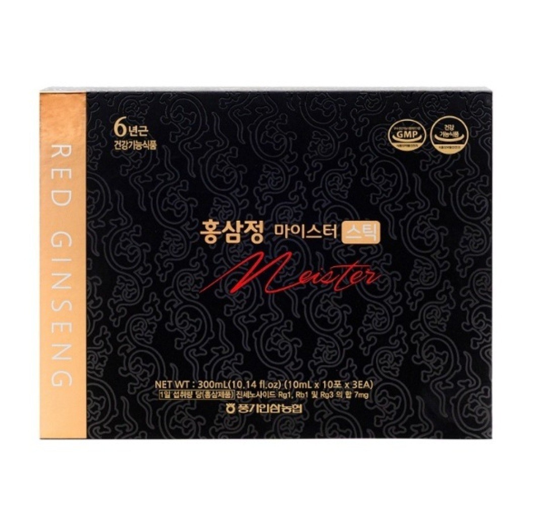 [Pung-gi Ginseng Nonghyup] Korean 6 Years Red Ginseng Meister Stick 10ml x 30 P