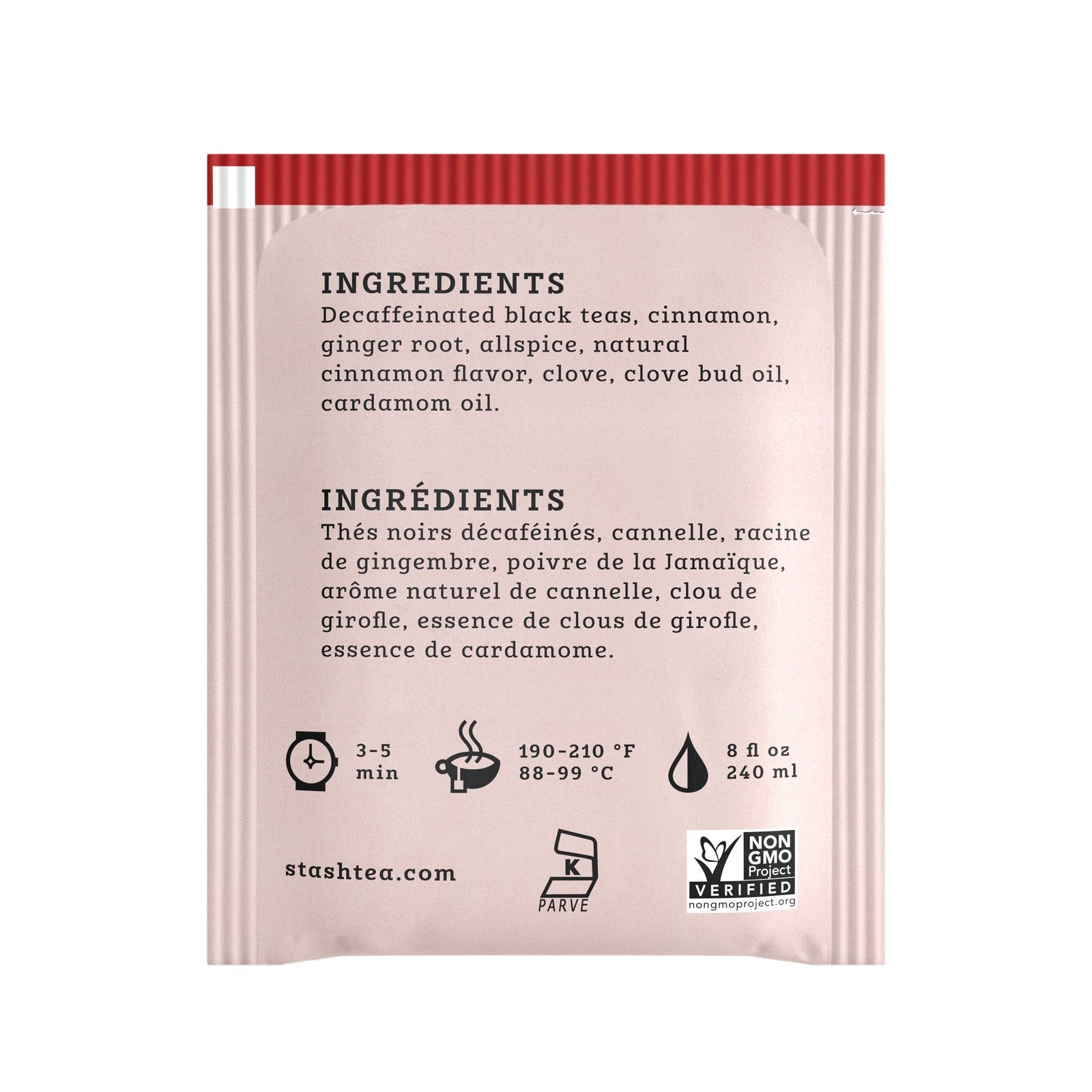 Stash Tea Decaf Chai Spice Black – Decaf, 18 Count (Pack of 6), No Color