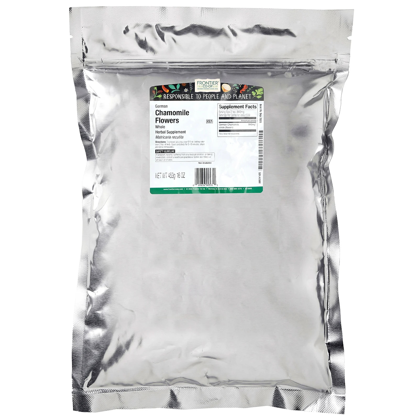 Whole German Chamomile Flowers, 16 oz (453 g)