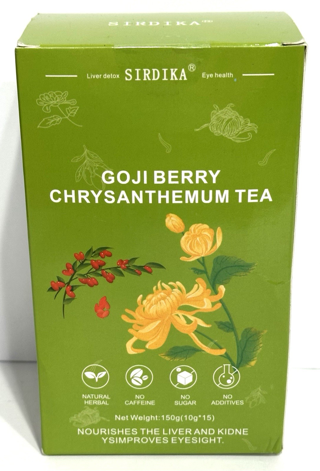 Goji Berry Chrysanthemum Tea for Liver & Kidney Health Sirdika, New *Ships Free*