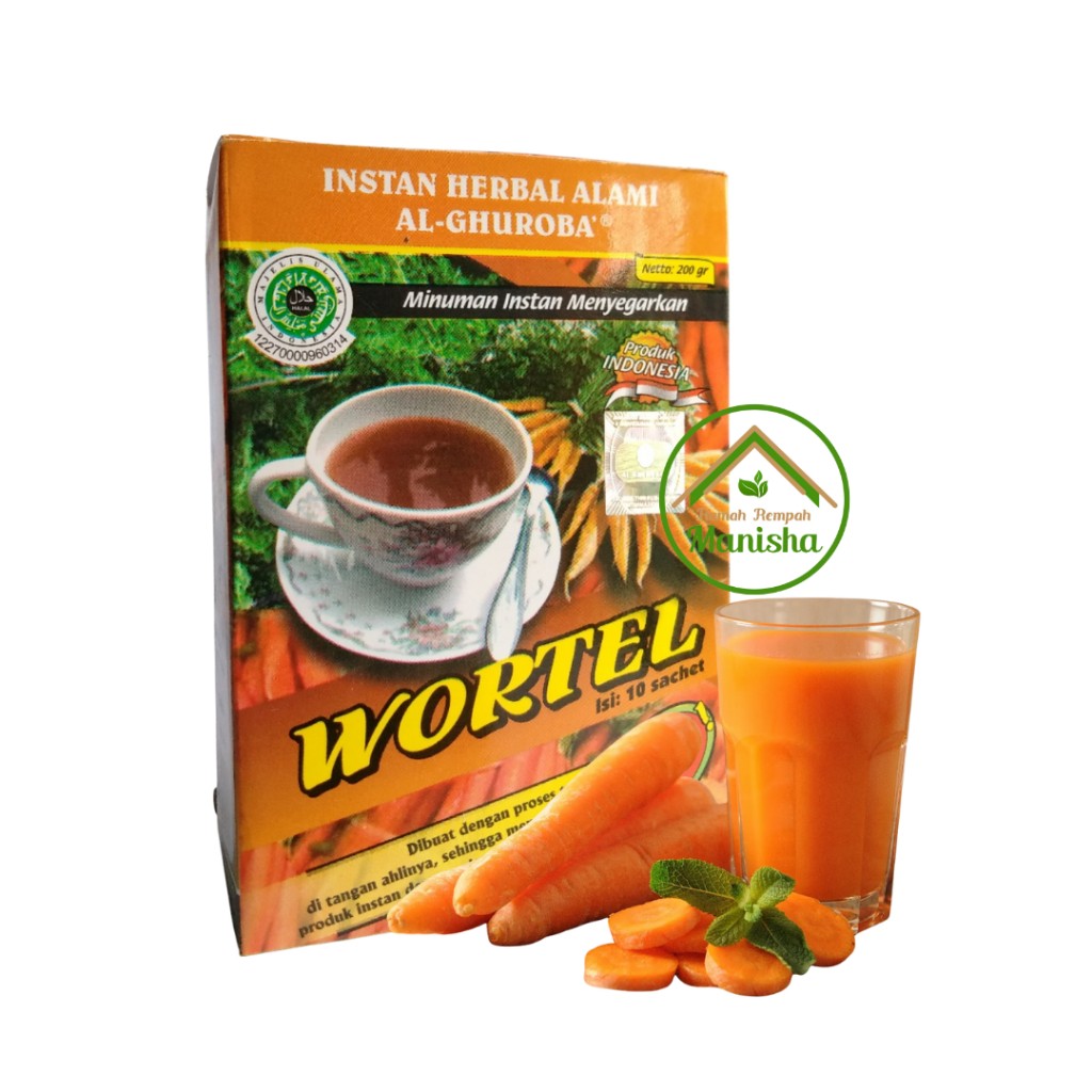 Al-Ghuroba Instant Carrot Drink Mix Powder 10 Sachets (Wortel) 200g Box