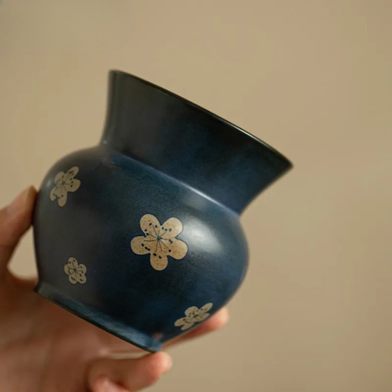 Hand Drawn Tea Wash Bowl Tea Residue Bucket Tea Garbage Can Accessories Craft