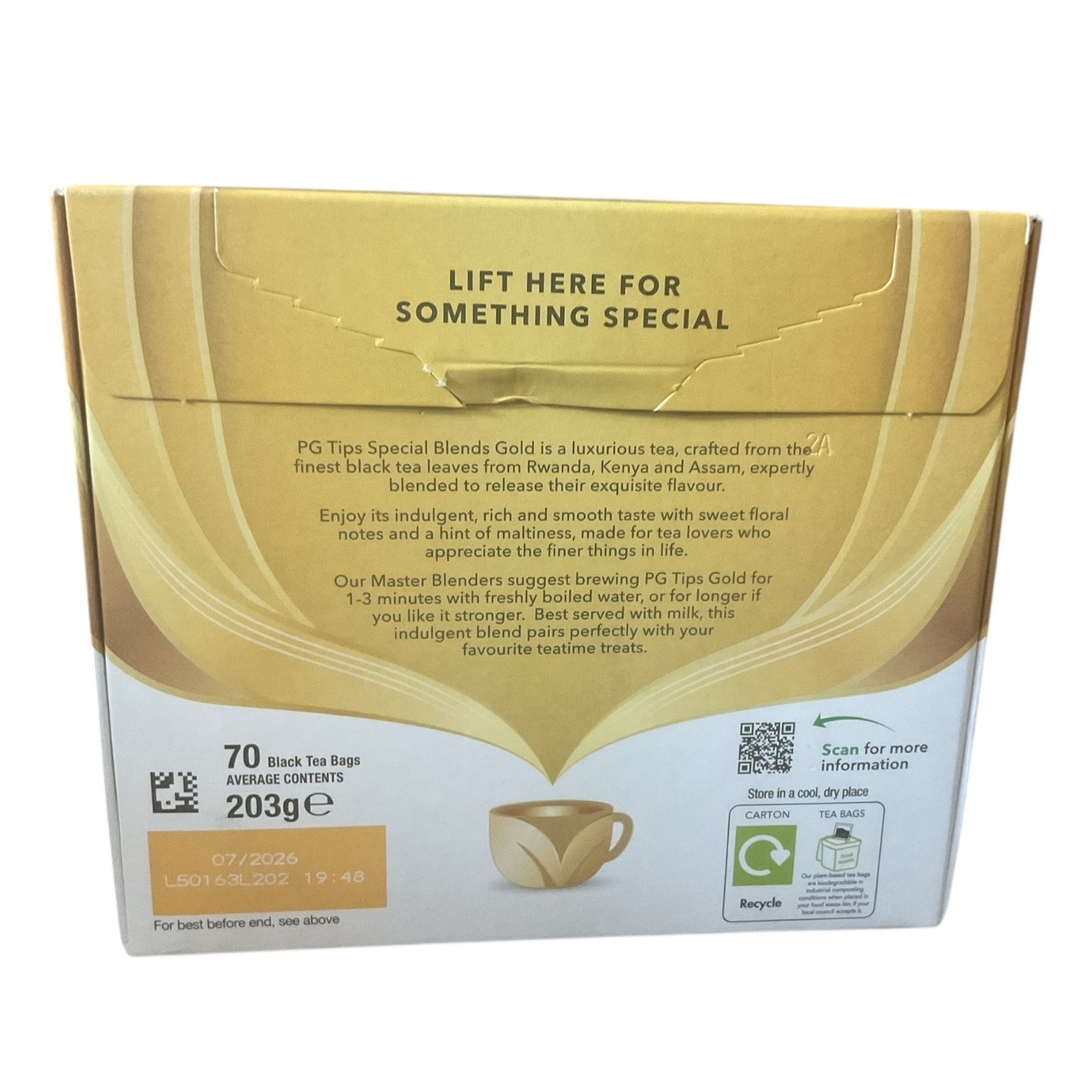 PG Tips Gold Best Tasting Blend (70 Tea Bags) 70 Count (Pack of 1)