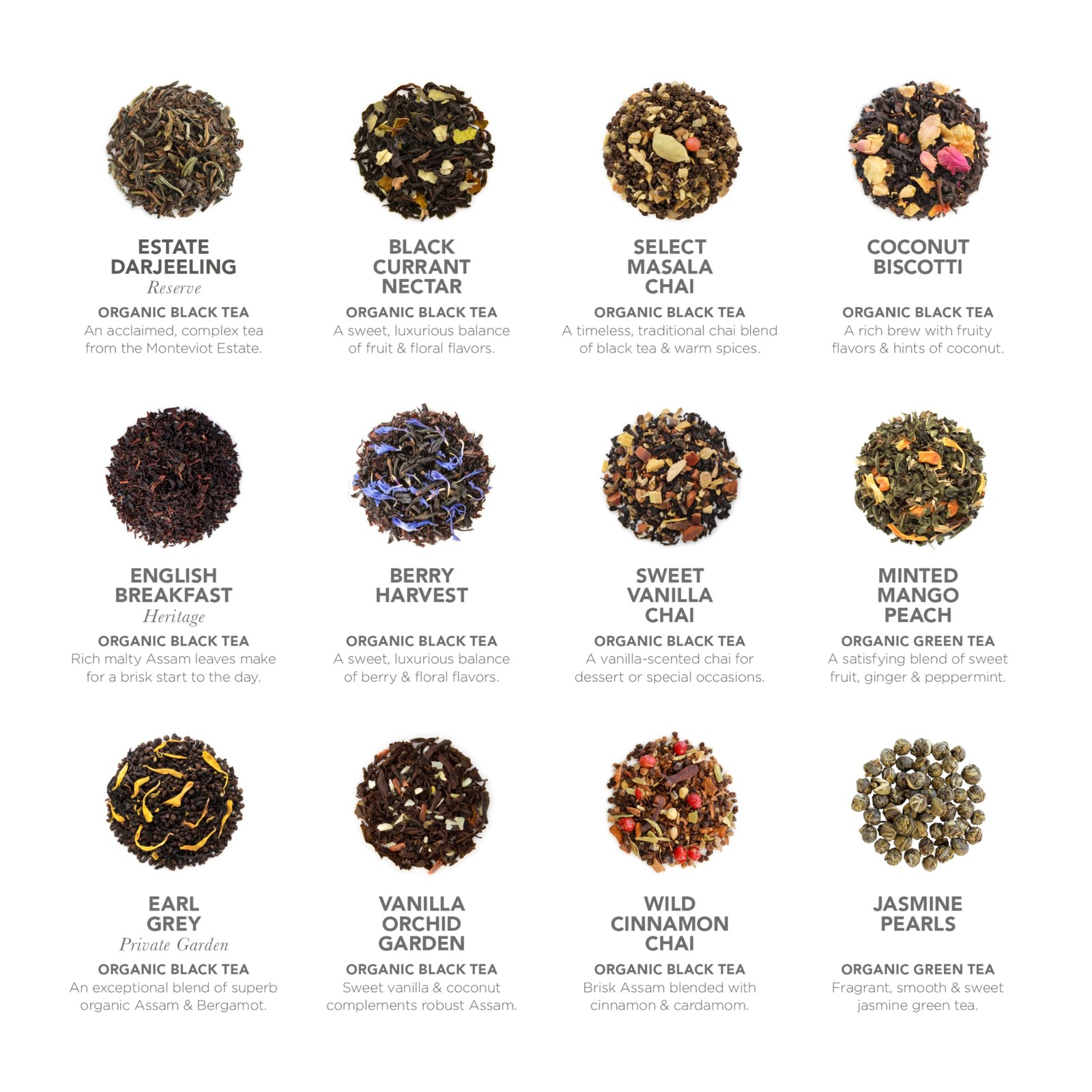 Teabloom – Worlds Finest Pyramid Tea Collection, 24 Varieties of USDA Certifi…