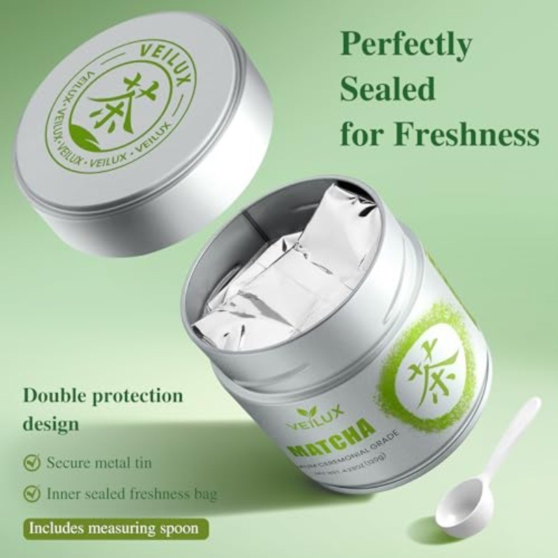 2 Pack Ceremonial Grade Matcha Green Tea Powder 100% Pure Unsweetened No Additiv