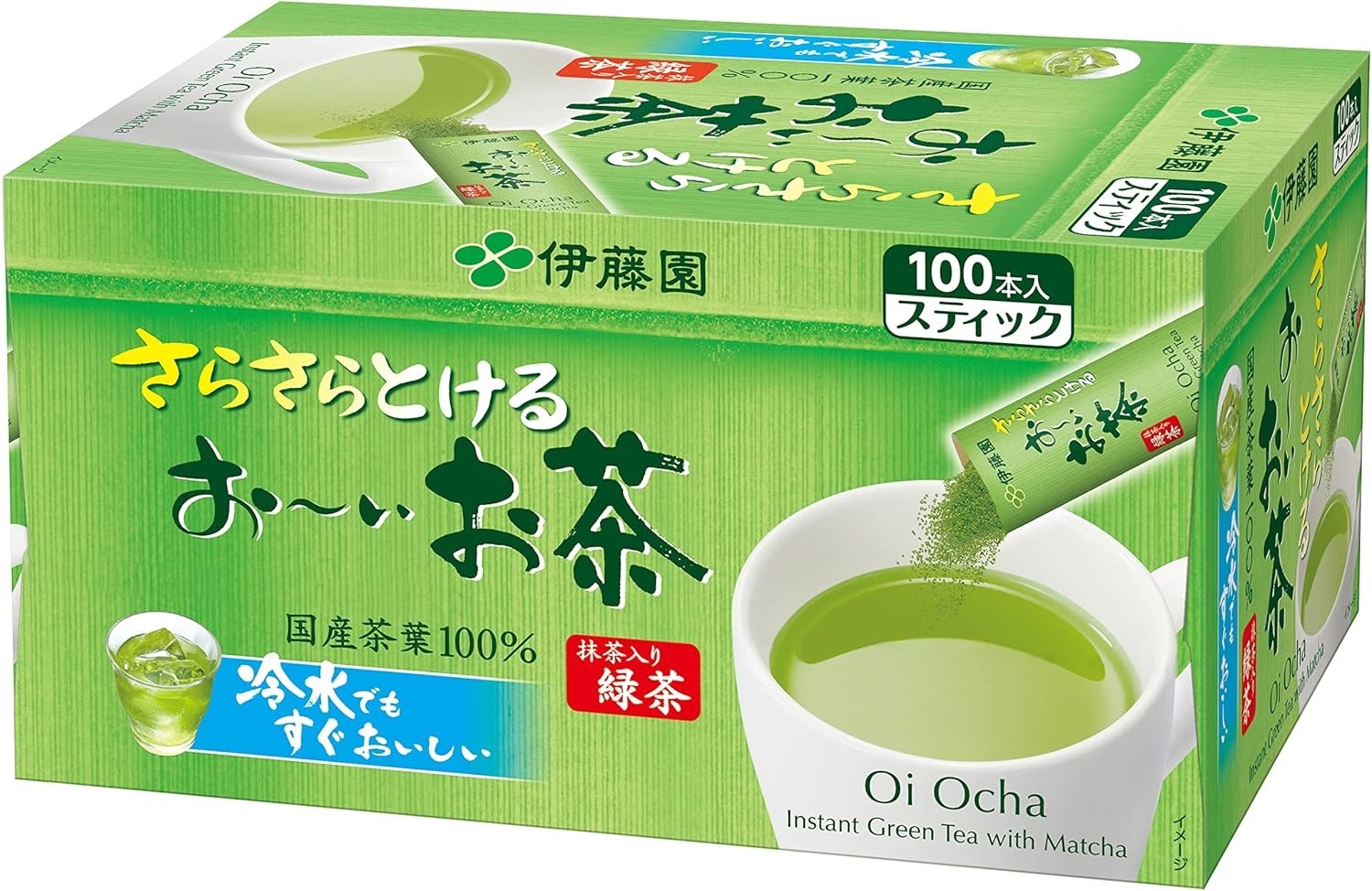 ITOEN Oi Ocha Green Tea Powder 0.8g X 100 sticks Matcha Blended Japanese Instant
