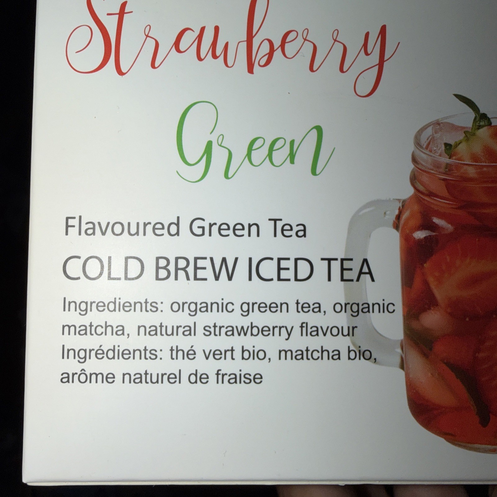 TOUCH ORGANIC STRAWBERRY 🍓GREEN COLD BREW ICED TEA w MATCHA 2 Boxes=60 Pyramids
