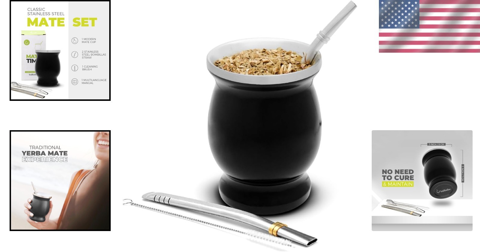 High-Quality Stainless Steel Yerba Mate and Bombilla Set – Gift-Ready & BPA-Free