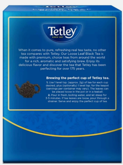 Black Tea Premium – Tetley Loose Leaf Black Tea 450g / 15.87oz Free Shipping