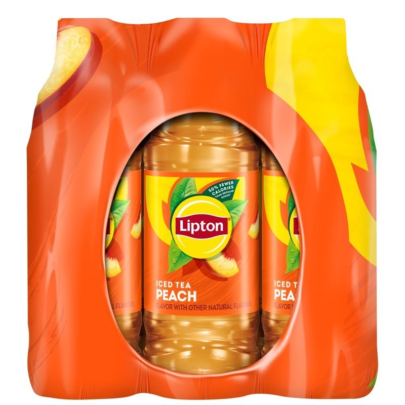 Lipton Peach Iced Tea, Bottled Tea Drink, 16.9 oz, 12 Pack, Peach flavor FRESH