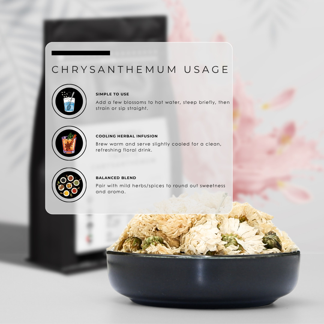 AWAFI MILL Tribute Chrysanthemum Flowers – 250 g | 9 Oz