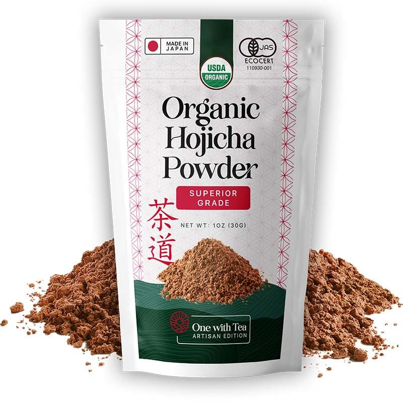 Organic Hojicha Powder, Roasted Matcha Green Tea Powder from Japan, Hot or Iced,