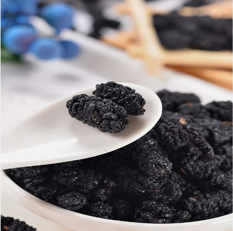 President Dried Black Mulberries 10oz Fruit Tea Sun-dried Mulberries Snack Vegan