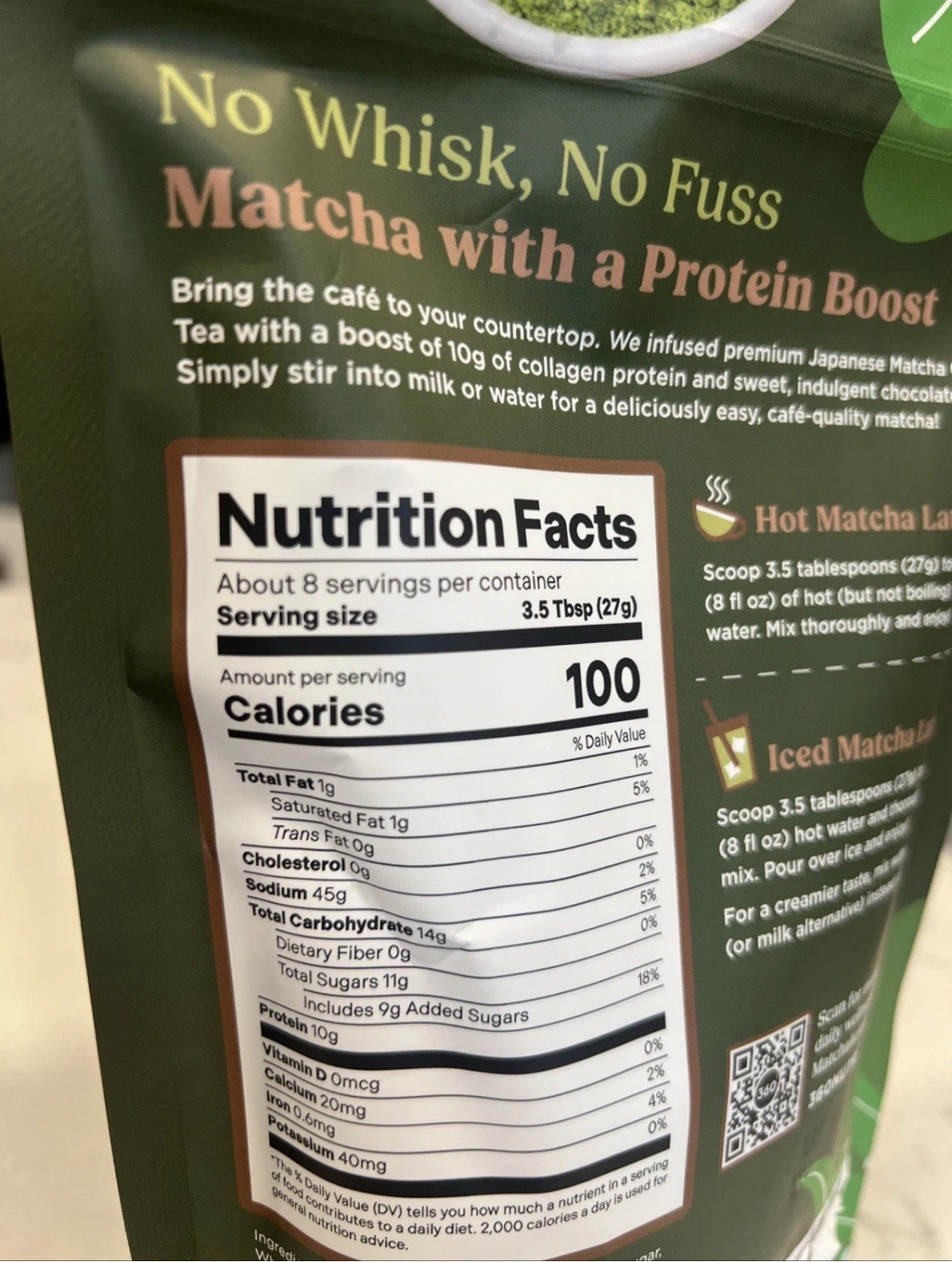 Matchalicious™ Premium Japanese Protein Chocolate Matcha Latte 7.5oz New