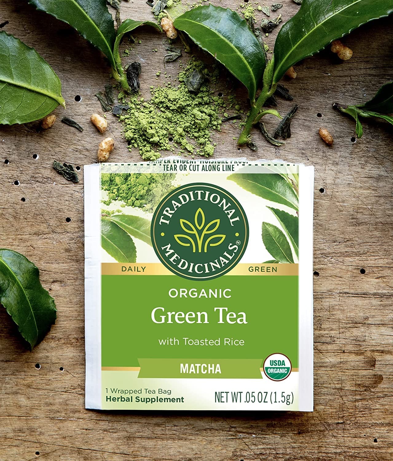 Traditional Medicinals Organic Green Tea With Toasted Rice, Matcha 16 Count